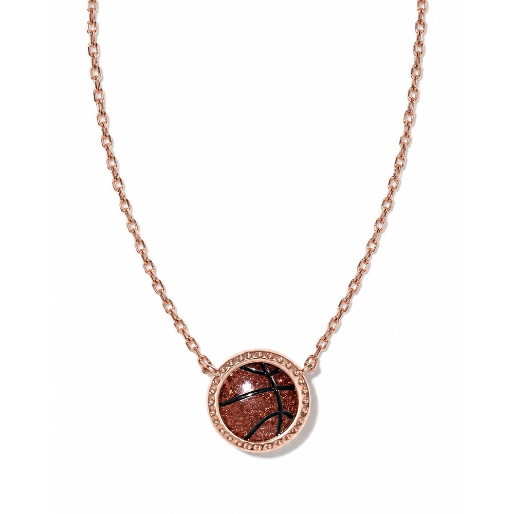 Kendra Scott Rose Gold Basketball Necklace / Dustbag Included / NWT